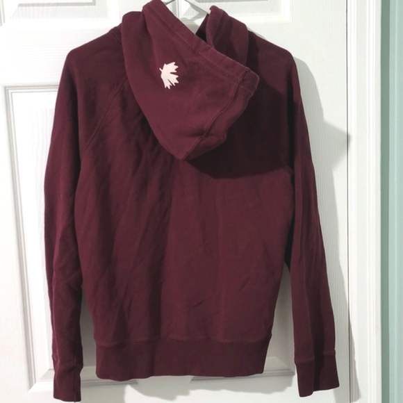 Roots Women's Hooded Sweatshirt Classic Burgundy Size M - Picture 2 of 13